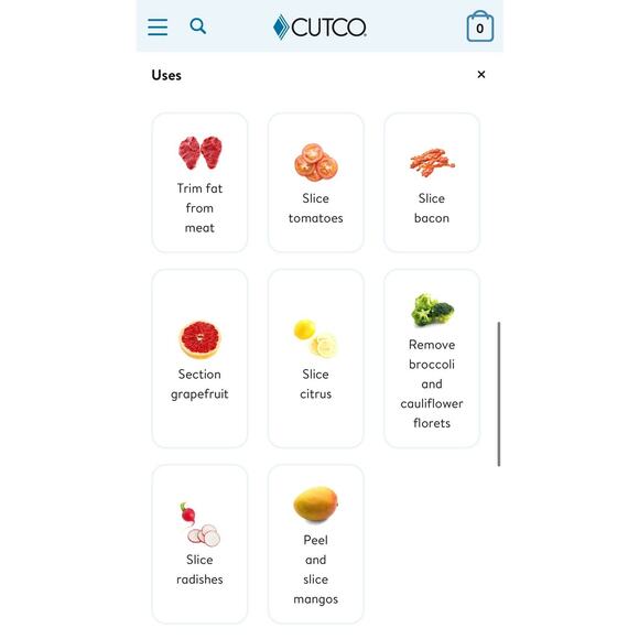 CUTCO 1721 Trimmer Knife Factory Fresh! Classic/Brown/Orange Swirl Choose Qty - Picture 7 of 8